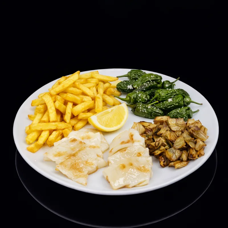 Calamares a la plancha (2 unid.) · Combinados de pescado · Punto Estrella 24h