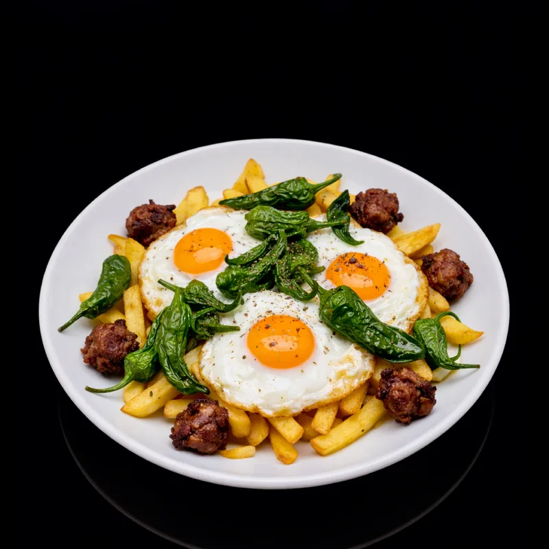 Con longaniza · Huevos estrellados · Punto Estrella 24h
